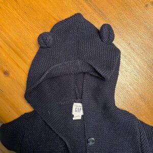 Baby gap navy knit sweater jacket 6-12 months